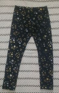 Girls metallic star print legging